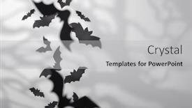  Presentation with scary halloween - Slides featuring halloween-decoration-concept-black-paper background and a light gray colored foreground