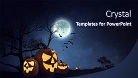  Presentation with halloween - PPT layouts with halloween-design-with-pumpkins-mixed background and a wine colored foreground