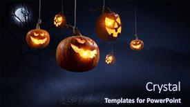  Presentation with halloween - Amazing theme having halloween-design-with-pumpkins-mixed backdrop and a wine colored foreground