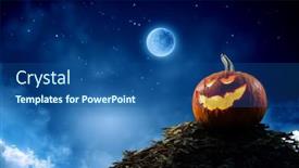  Presentation with design - PPT theme consisting of halloween-design-with-pumpkins-mixed background and a ocean colored foreground