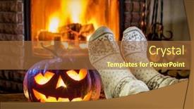 Presentation with feet - Slide set consisting of halloween-eve-female-feet background and a red colored foreground