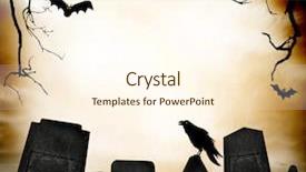  Presentation with horror - Slides consisting of halloween ghosts - horror background background and a cream colored foreground