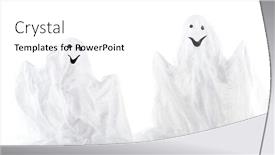  Presentation with ghosts - Presentation theme featuring halloween-ghosts-isolated-on-white background and a white colored foreground