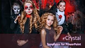  Presentation with diverse group of children - Slides having costumes in the old castle background and a tawny brown colored foreground