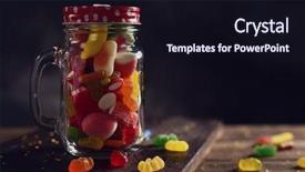  Presentation with mason jar - Slide set featuring halloween heart - mason jar full of candies background and a wine colored foreground