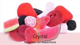  Presentation with pile - Cool new theme with halloween heart - pile of candies backdrop and a coral colored foreground