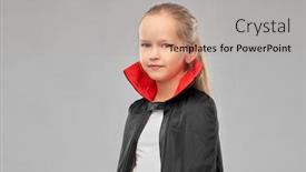  Presentation with black girl - Amazing presentation design having halloween-holiday-and-childhood-concept backdrop and a light gray colored foreground