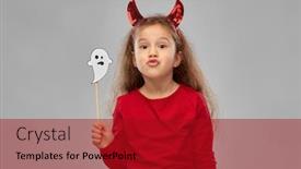  Presentation with red grey - Presentation design featuring halloween-holiday-and-childhood-concept background and a crimson colored foreground