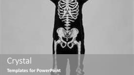  Presentation with skeleton bones - Colorful presentation theme enhanced with halloween-holiday-and-childhood-concept backdrop and a gray colored foreground