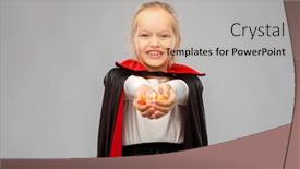  Presentation with happy holiday - Slide deck consisting of halloween-holiday-and-childhood-concept background and a light gray colored foreground