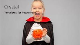  Presentation with black jack - Audience pleasing slides consisting of halloween-holiday-and-childhood-concept backdrop and a light gray colored foreground