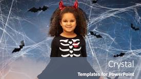  Presentation with starry night - Colorful PPT theme enhanced with halloween-holiday-and-childhood-concept backdrop and a seafoam green colored foreground