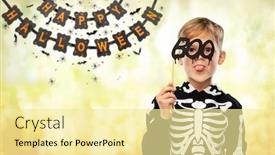  Presentation with string lights - Colorful slides enhanced with halloween-holiday-and-childhood-concept backdrop and a blonde colored foreground