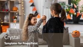  Presentation with childhood - Amazing slides having halloween-holiday-and-childhood-concept backdrop and a violet colored foreground