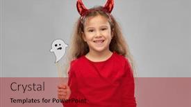  Presentation with red grey - Presentation theme having halloween-holiday-and-childhood-concept background and a crimson colored foreground