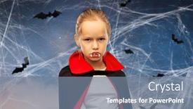  Presentation with black girl - Audience pleasing PPT theme consisting of halloween-holiday-and-childhood-concept backdrop and a seafoam green colored foreground