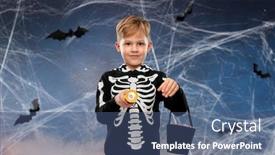  Presentation with night sky - PPT layouts enhanced with halloween-holiday-and-childhood-concept background and a ocean colored foreground