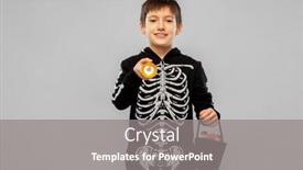  Presentation with skeleton - PPT layouts consisting of halloween-holiday-and-trick background and a gray colored foreground