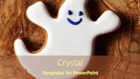  Presentation with gingerbread - Slides consisting of halloween-homemade-gingerbread-cookie-over background and a tawny brown colored foreground