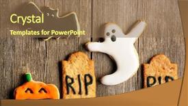  Presentation with gingerbread - Theme featuring halloween homemade gingerbread cookies background and a  colored foreground