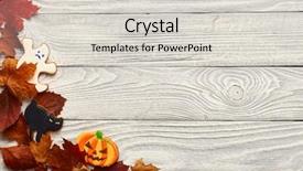  Presentation with gingerbread - PPT theme consisting of halloween homemade gingerbread cookies background and a lemonade colored foreground