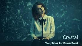  Presentation with scary halloween - Presentation having halloween-horror-portrait background and a navy blue colored foreground