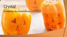  Presentation with lanterns - Theme featuring halloween jack-o-lanterns filled with minced meat background and a yellow colored foreground