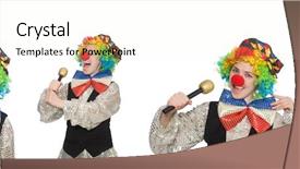  Presentation with frames isolated on white brown - Cool new PPT layouts with halloween music - clown in various poses isolated backdrop and a  colored foreground