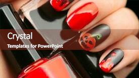  Presentation with nail art - Presentation design enhanced with halloween nail art design nail background and a tawny brown colored foreground