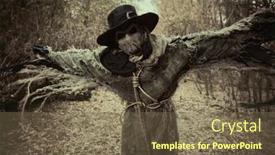  Presentation with horror evil - Presentation theme having halloween-nightmare-an-evil-insidious background and a violet colored foreground