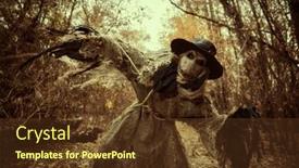  Presentation with horror evil - Slides with halloween-nightmare-an-evil-insidious background and a tawny brown colored foreground