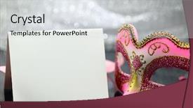  Presentation with carnival - Audience pleasing slides consisting of halloween party invitation - vintage carnival mask and white backdrop and a sky blue colored foreground