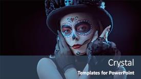  Presentation with scary halloween - Presentation design featuring halloween-portrait-of-a-beautiful background and a ocean colored foreground