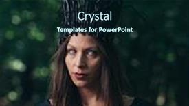  Presentation with creepy - Slide set featuring halloween portrait of creepy woman background and a wine colored foreground