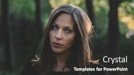  Presentation with creepy - Slide set with halloween portrait of creepy woman background and a dark gray colored foreground