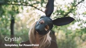  Presentation with creepy - Amazing presentation design having halloween portrait of creepy woman backdrop and a tawny brown colored foreground