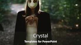  Presentation with creepy - Slide set having halloween portrait of creepy woman background and a wine colored foreground