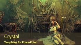  Presentation with old style - Slide deck having history 19th century - halloween portrait of the dead background and a tawny brown colored foreground