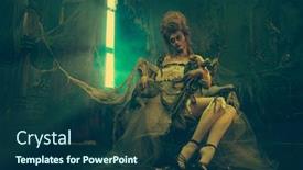  Presentation with ghost - Amazing slide set having the castle vintage style backdrop and a ocean colored foreground