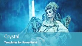  Presentation with old style - Slide deck with halloween-portrait-of-the-dead background and a teal colored foreground