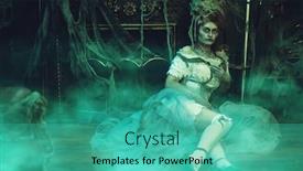  Presentation with ghost - Amazing theme having halloween-portrait-of-the-dead backdrop and a teal colored foreground