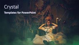  Presentation with asian paint vintage style old - Audience pleasing presentation theme consisting of halloween-portrait-of-the-dead backdrop and a wine colored foreground