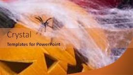  Presentation with spider web - Slides having southeast iceland - ice breaking background and a lemonade colored foreground.