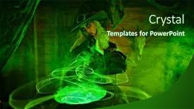  Presentation with raven black - Audience pleasing presentation consisting of halloween-scary-tales-a-scary backdrop and a forest green colored foreground