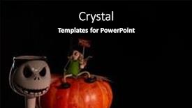  Presentation with halloween - Colorful slide set enhanced with halloween still life with pumpkin autumn leaves candle and witch on a black background halloween background backdrop and a black colored foreground