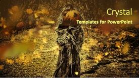  Presentation with ghost - Presentation featuring halloween-tales-a-terrible-ghost background and a tawny brown colored foreground