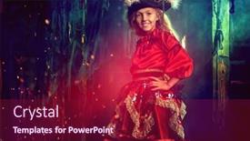  Presentation with pirate - Theme featuring halloween-tales-funny-excited-girl background and a violet colored foreground