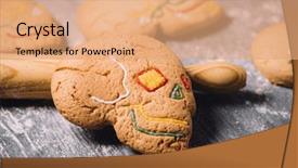  Presentation with wood rustic urban furniture - Amazing presentation theme having skull-shaped cookies for hallowen backdrop and a coral colored foreground
