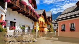  Presentation with ancient hebrews - Cool new theme with hallstatt ancient european town austria backdrop and a coral colored foreground