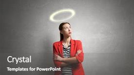  Presentation with angel - PPT layouts having halo - she is pure angel mixed background and a gray colored foreground